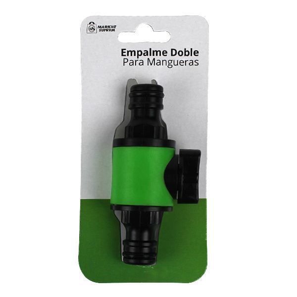 Empalme Doble para Mangueras con Regulador Market Suprem