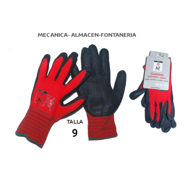 Guantes de Trabajo Spandex + Nylon Talla 9 Az Mark