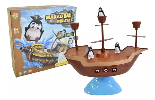 Jeu d'équilibrage "Bateau Pirate!" avec des pingouins - Du plaisir pour toute la famille