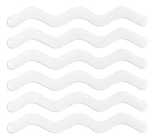 Tiras Antideslizantes Transparentes Para Baño Con Diseño De Ondas