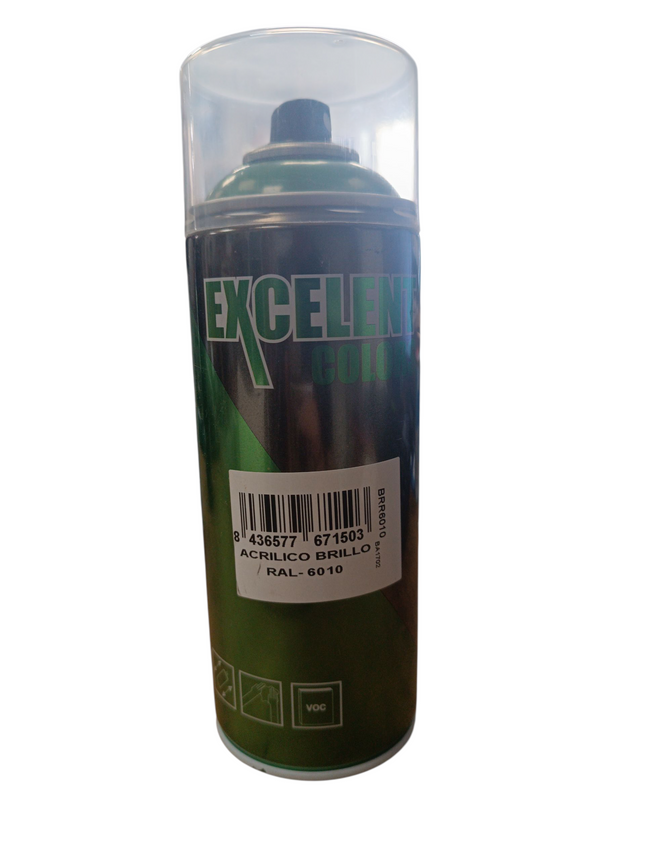 Spray Acrílico Brillo EXCELENT COLORS – RAL 6010 Verde Hierba