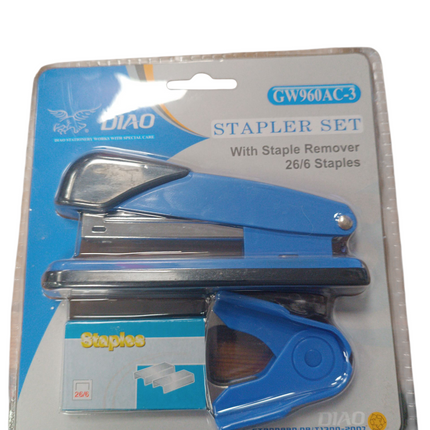 Set de Grapadora Diao GW960AC-3 con Quitagrapas y Grapas 26/6