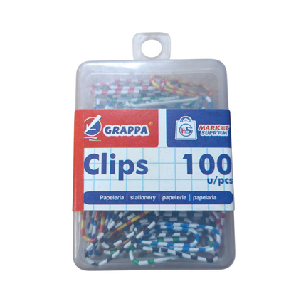 Clips de Colores Grappa – 100 Unidades