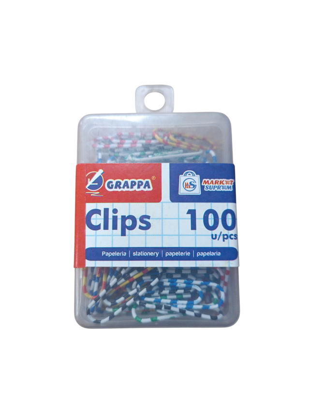 Clips de Colores Grappa – 100 Unidades