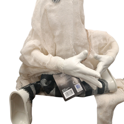 Fantasma Decorativo con Tela y Ojos Luminiscentes – Halloween