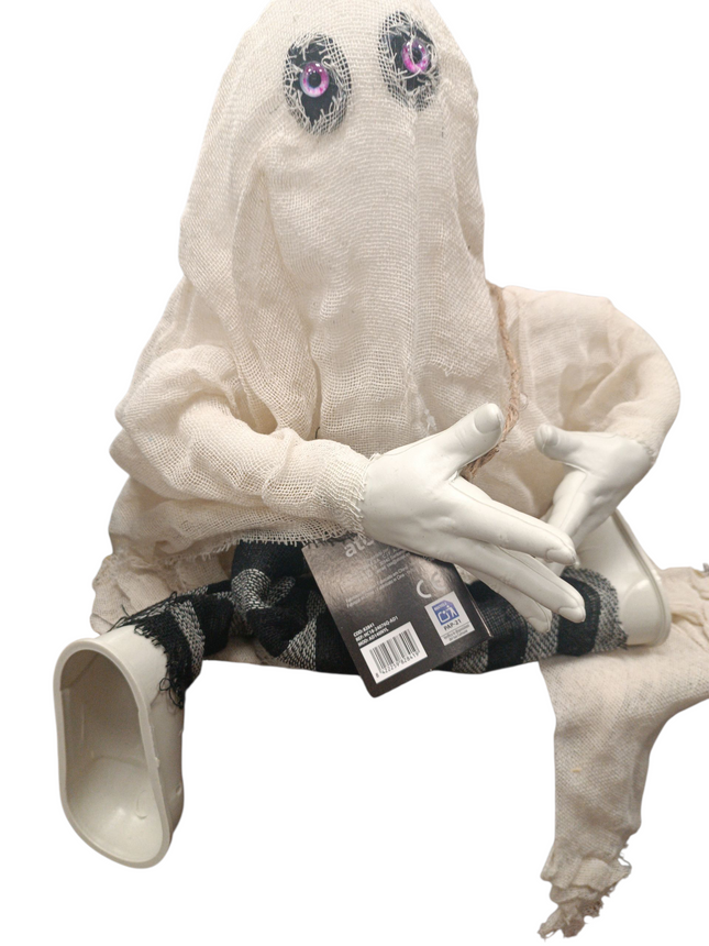Fantasma Decorativo con Tela y Ojos Luminiscentes – Halloween