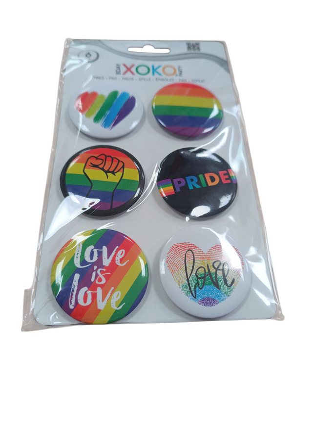 Pack de Chapas Pride Xoko (6 uds.) – Love is Love