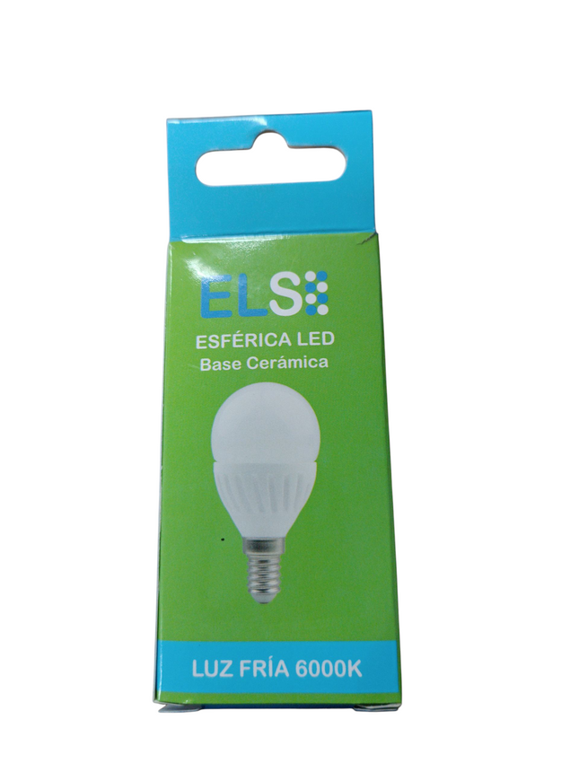 Bombilla LED Esférica ELS Base Cerámica (Luz Fría 6000K)
