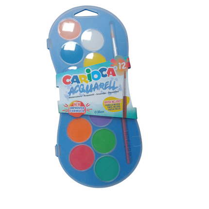 Acuarelas Carioca Aquarell – 12 Colores + Pincel