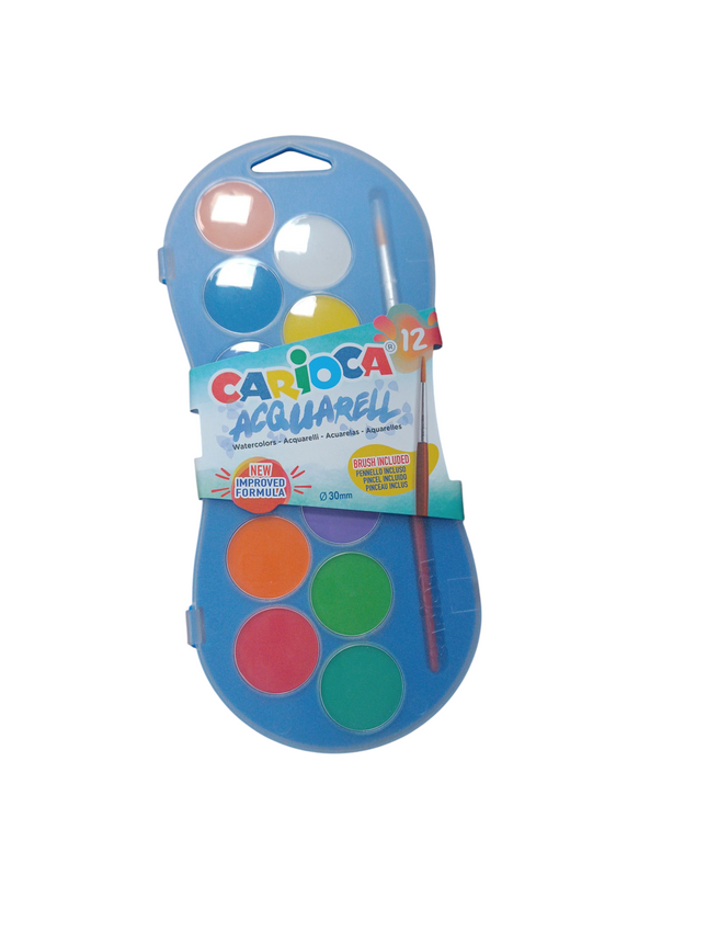 Acuarelas Carioca Aquarell – 12 Colores + Pincel