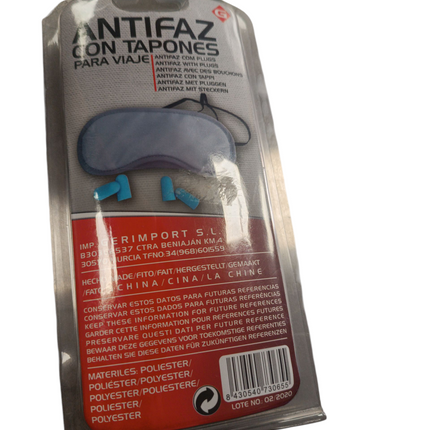 Antifaz con Tapones para Viaje Gerimport