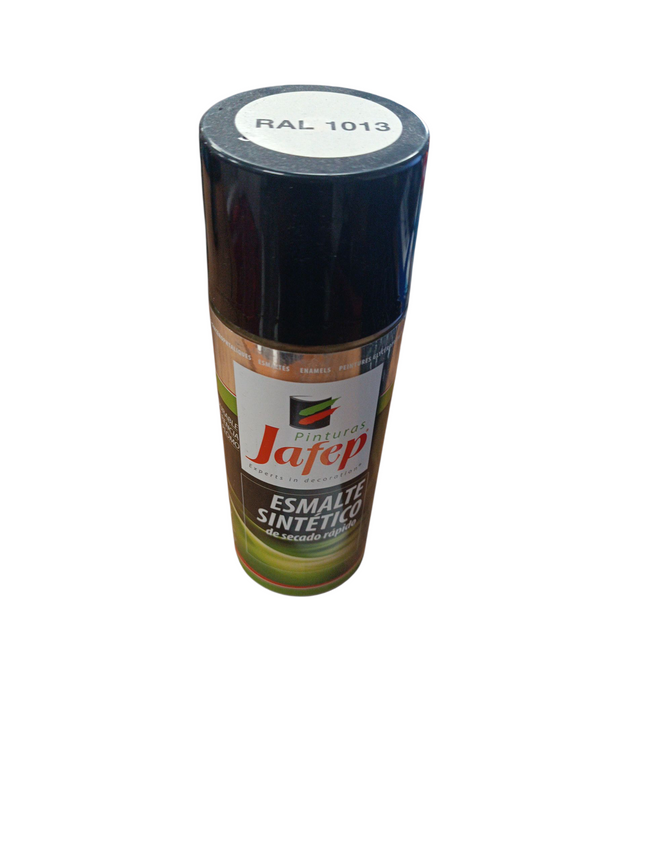 Spray Esmalte Sintético Jafep – RAL 1013 Blanco Perla