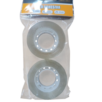 Cinta Adhesiva Transparente H.K – Pack 2 Unidades (18 mm x 35 m)