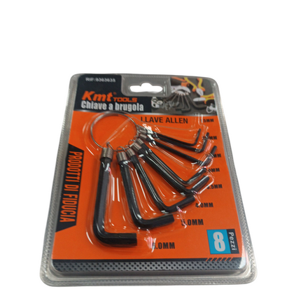 Set de Llaves Allen KMT Tools (8 Piezas)