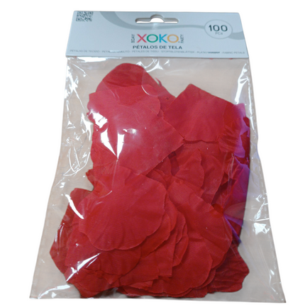 Pétalos de tela Xoko rojos (100 unidades)