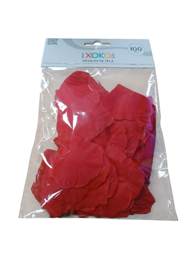 Pétalos de tela Xoko rojos (100 unidades)
