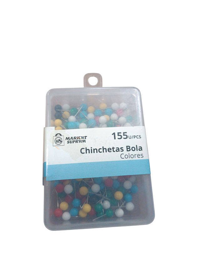 Chinchetas Bola de Colores Market Suprem – 155 Unidades