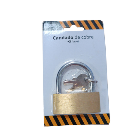 Candado de Cobre con 3 Llaves Market Suprem
