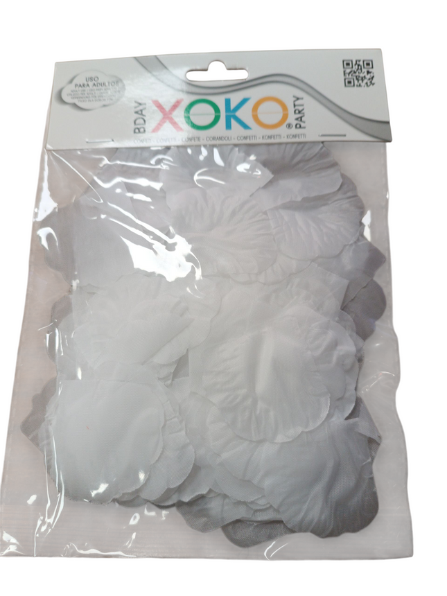 Pétalos de Tela Blancos Xoko – Decoración Elegante para Eventos