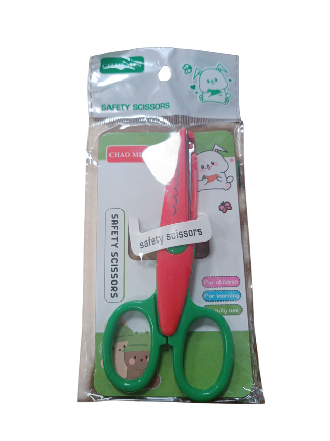 Tijeras Infantiles de Seguridad Chao Min – Verdes y Rojas