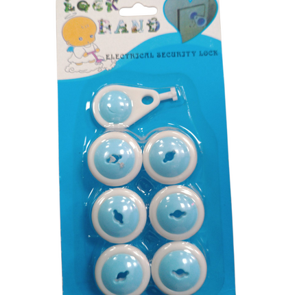 Protectores de Enchufes Infantiles (6 uds) con Llave de Seguridad H.K