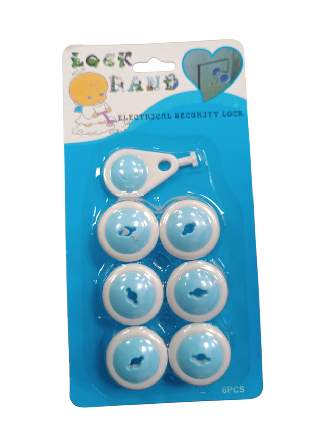 Protectores de Enchufes Infantiles (6 uds) con Llave de Seguridad H.K