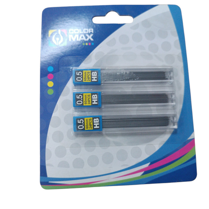 Recambio de Minas Color Max 0.5 mm HB – 3 Tubos x 24 Unidades