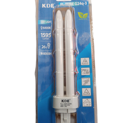 Tubo de Luz KDE PL G24q-3 26W Luz Fría 6400K