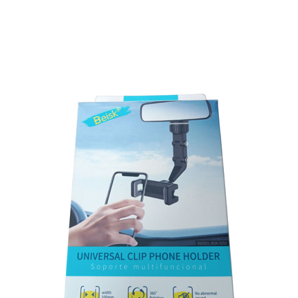 Soporte Universal para Móvil Beisk BSK-5055 (Clip Multifuncional, 360°)
