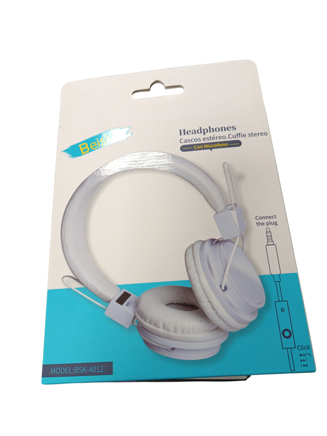 Auriculares Beisk BSK-4012 con Micrófono (Cascos Estéreo)
