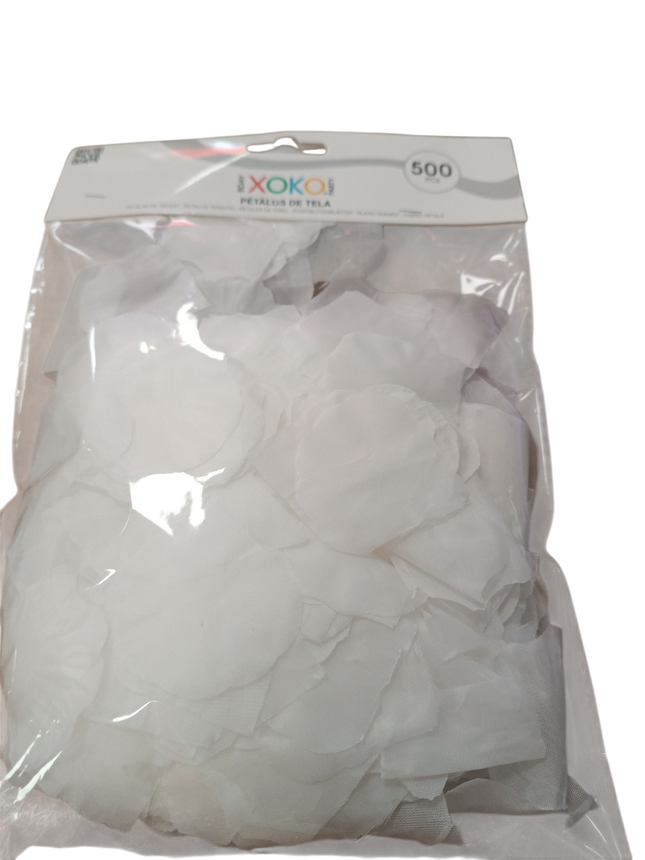 Pétalos de Tela Blancos (500 uds.) – Decoración para Bodas y Eventos