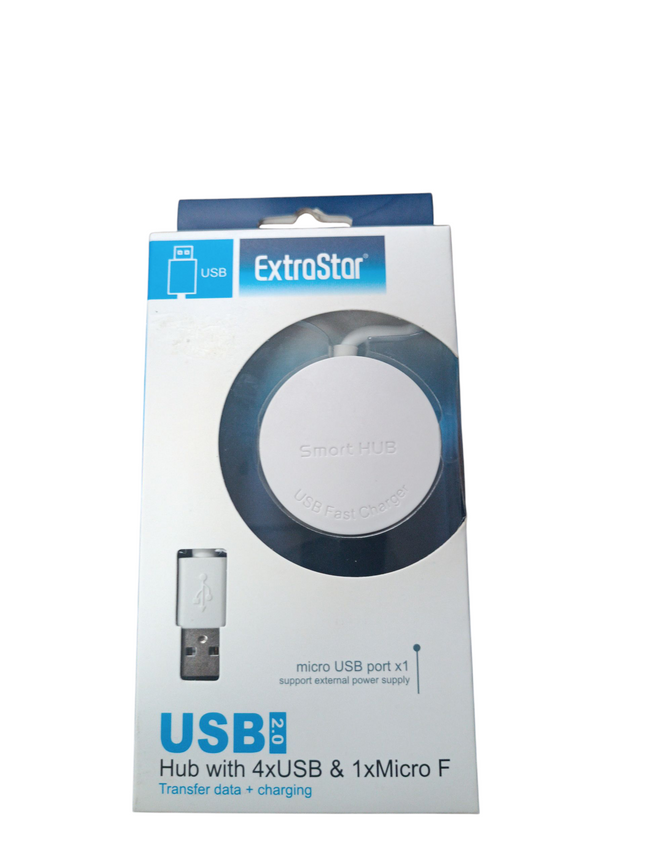 Hub USB 2.0 ExtraStar con 4 Puertos USB + 1 Micro USB