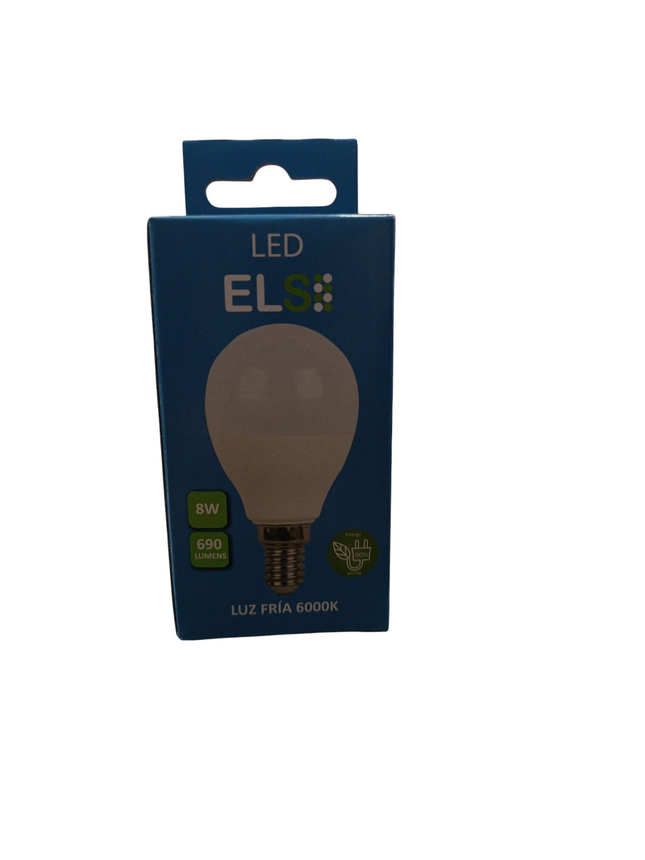 Bombilla LED ELS E14 8W (690LM, Luz Fría 6000K)