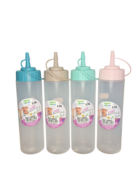 Bouteilles distributrices 350 ml avec bec verseur - Chef Cuisine