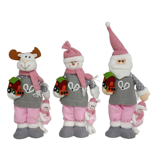 Figurines de Noël décoratives – Père Noël, renne et bonhomme de neige