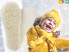 Semelles thermiques en peau de mouton pour enfants – Chaleur et confort en hiver