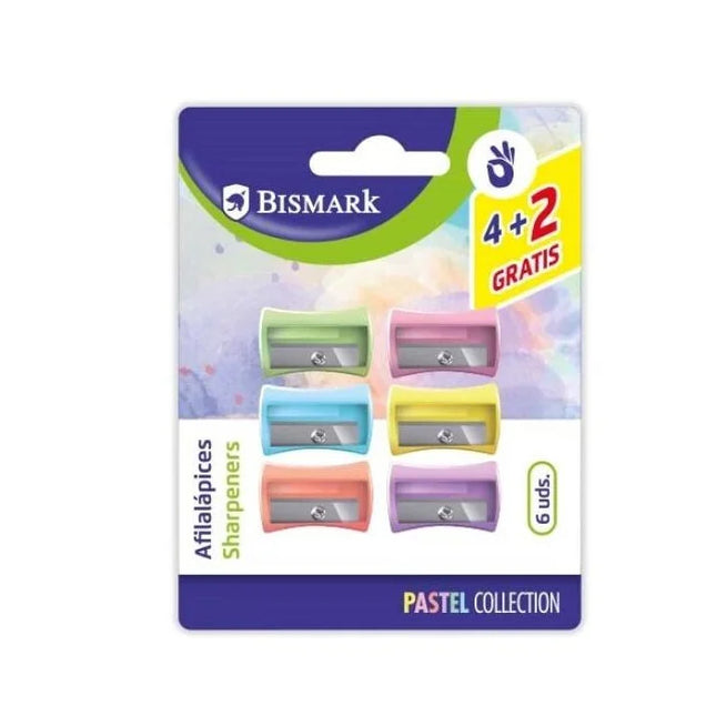 Afilalápices Bismark Pastel Collection – Pack 6 uds (4+2 Gratis)