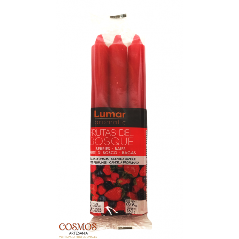 Pack de 3 Velas Aromáticas "Frutas del Bosque" - Lumar Aromatic