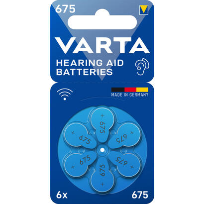 Pilas Varta 675 para Audífonos – Pack 6 Unidades