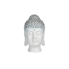 Figura Decorativa Cabeza de Buda en Resina Blanca