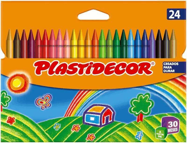 Ceras de Colores Plastidecor BicKids 18 - 24 Colores - Bubaa