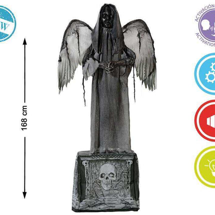 Estatua Ángel Cementerio con Luz, Sonido y Movimiento - 168 cm - Bubaa
