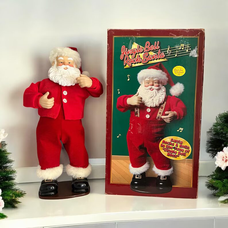 Père Noël musical et danseur "Jingle Bell Rock" (figurine animée)