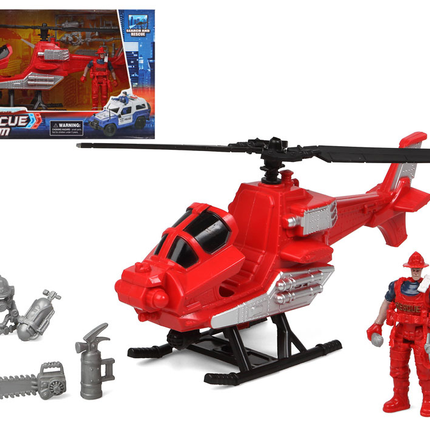 Set de sauvetage "Rescue Team" avec hélicoptère et accessoires