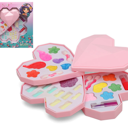 Coffret de maquillage pour enfants dans un étui coeur - Créativité et plaisir