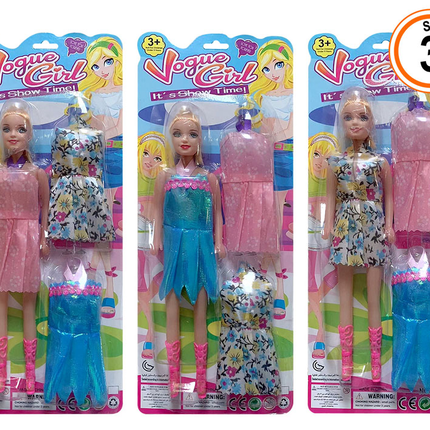 Poupée Vogue Girl avec des robes à la mode - Fun et style