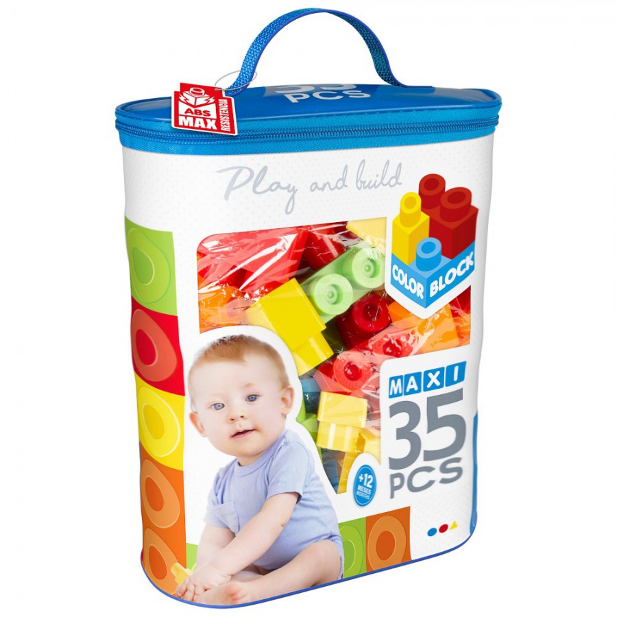 Maxi sac de blocs de construction - 35 pièces colorées