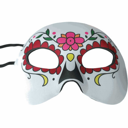 Máscara de Halloween – Diseño de Calavera Decorada - Bubaa