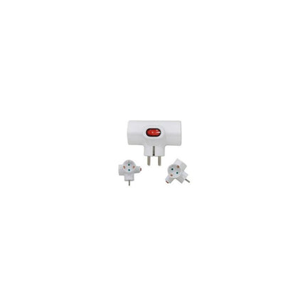Adaptador Triple Con Interruptor Luminoso ExtraStar