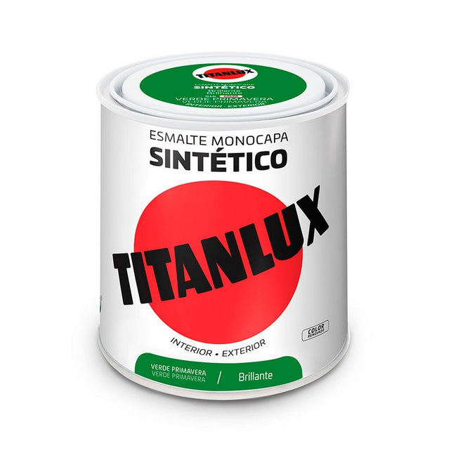 Esmalte Sintético Monocapa Titanlux Verde Primavera Brillante – 750 ml